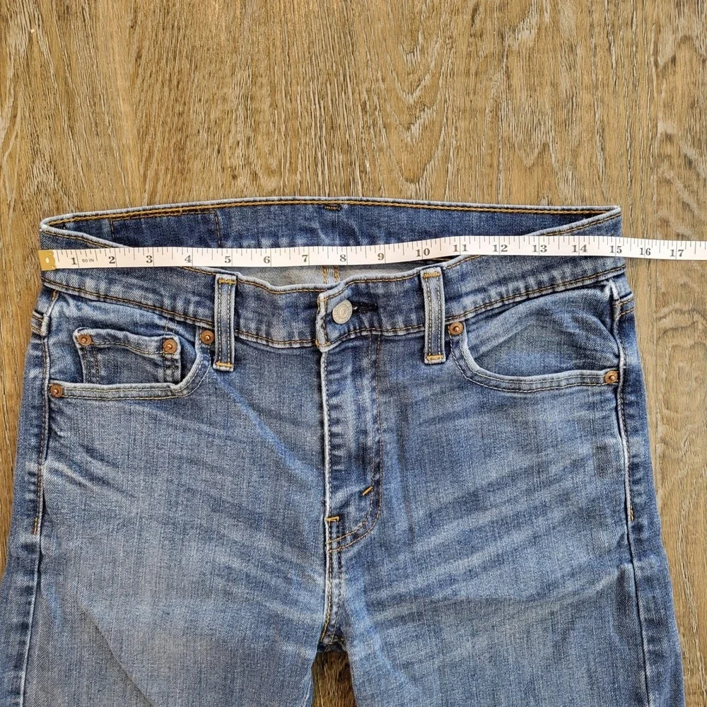 Levis 513 Slim Straight Jeans Mens 30x30 Blue Denim Pants Medium Wash